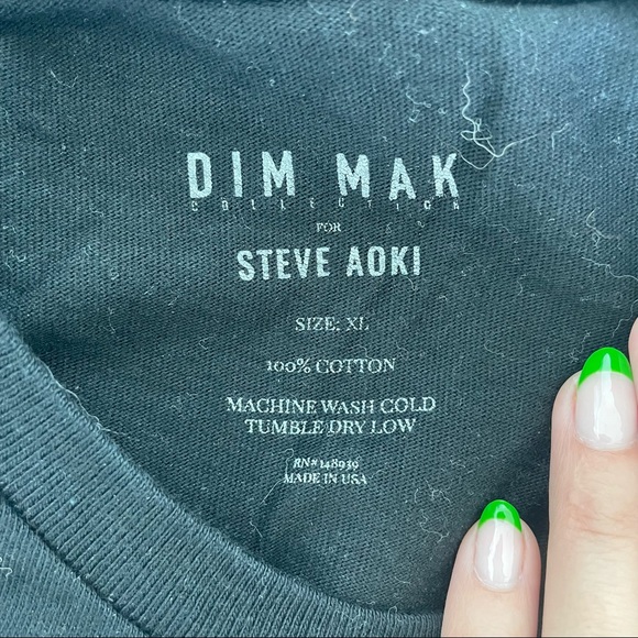Mens black graphic tee - Steve Aoki concert tee - size XL - Picture 2 of 5